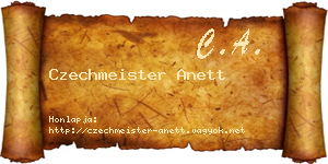 Czechmeister Anett névjegykártya