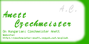anett czechmeister business card